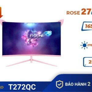 Màn máy tính Tomko 27″ cong Hồng 2K 165Hz T272QC ROSE