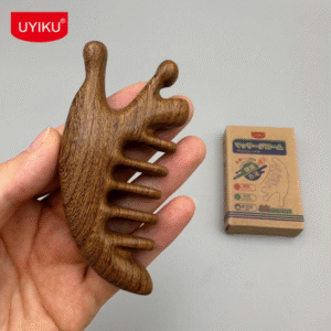 UK-765602 UYIKU Dụng cụ massage bằng gỗ đàn hương vàng chế tác thủ công theo phong cách cổ điển