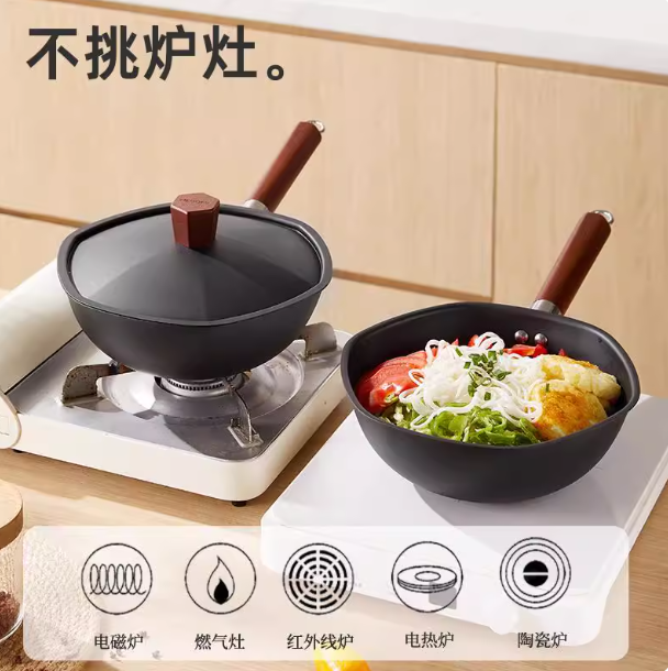 MG-719151 Chảo chống dính hình lục giác MBCOES Maigaos 24cm (loại thiết kế tinh xảo, phiên bản đặc biệt) - Ảnh 4