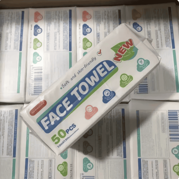 MA-766002WB Khăn lau mặt khô UYI-MOOMIA 50 tờ, dệt vân mây dày dặn (loại được đánh giá tốt, ngôi sao sáng). - Ảnh 2