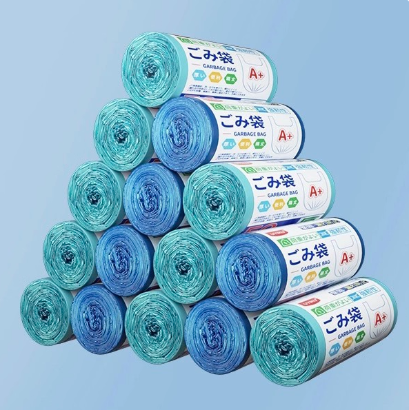 UK-763291 Túi rác UYIKO, một cuộn, tăng cường độ dày, có quai đeo (loại chắc chắn và tăng cường) - Ảnh 3