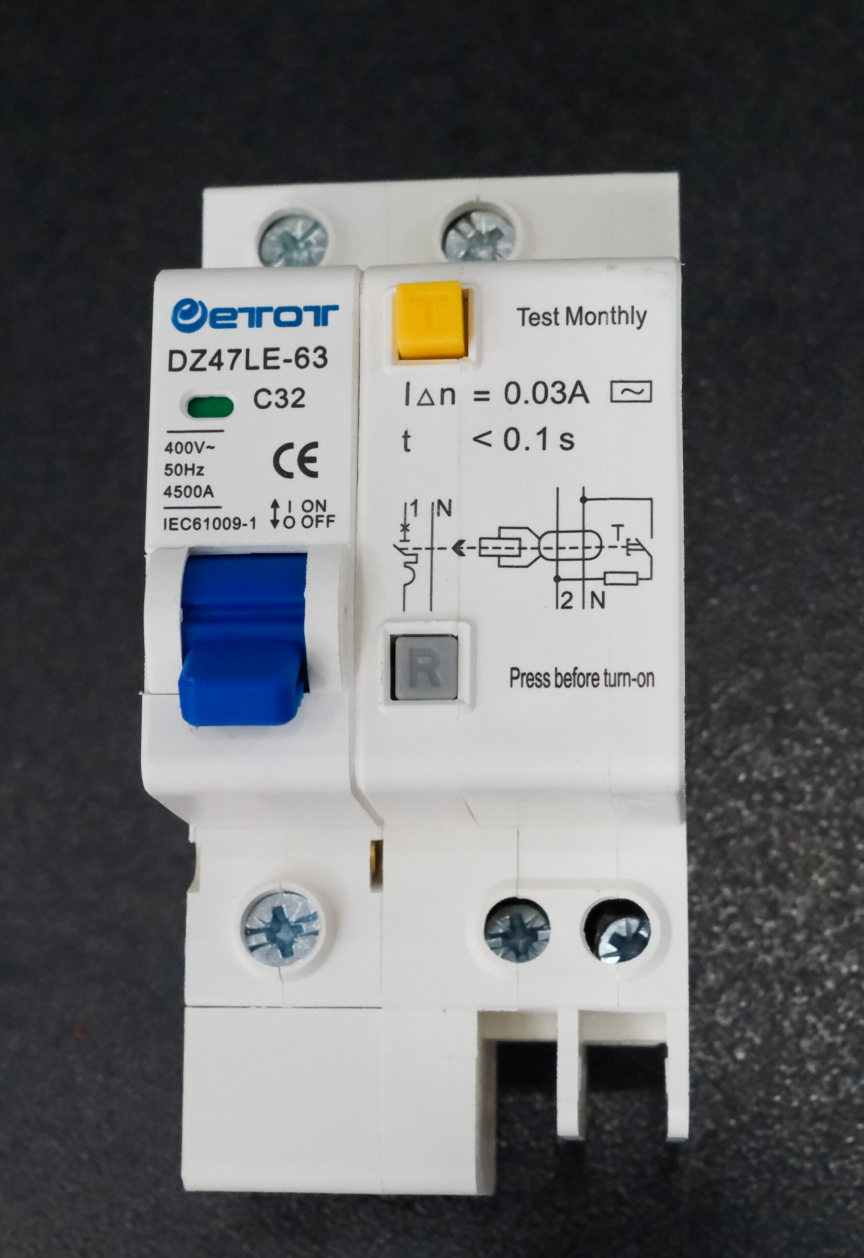 Aptomat DZ47LE-63 1PC45 bảo vệ chống ngắn mạch quá tải chính hãng - ETOT - Ảnh 7