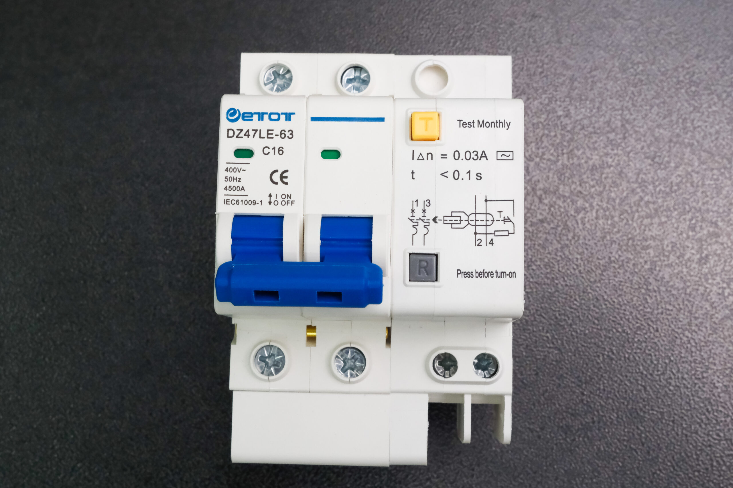 Aptomat DZ47LE-63 2PC16 bảo vệ chống ngắn mạch quá tải chính hãng - ETOT