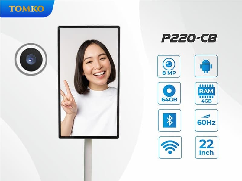 Màn hình di động cảm ứng Tomko GoWithMe có tích hợp camera P220-CB