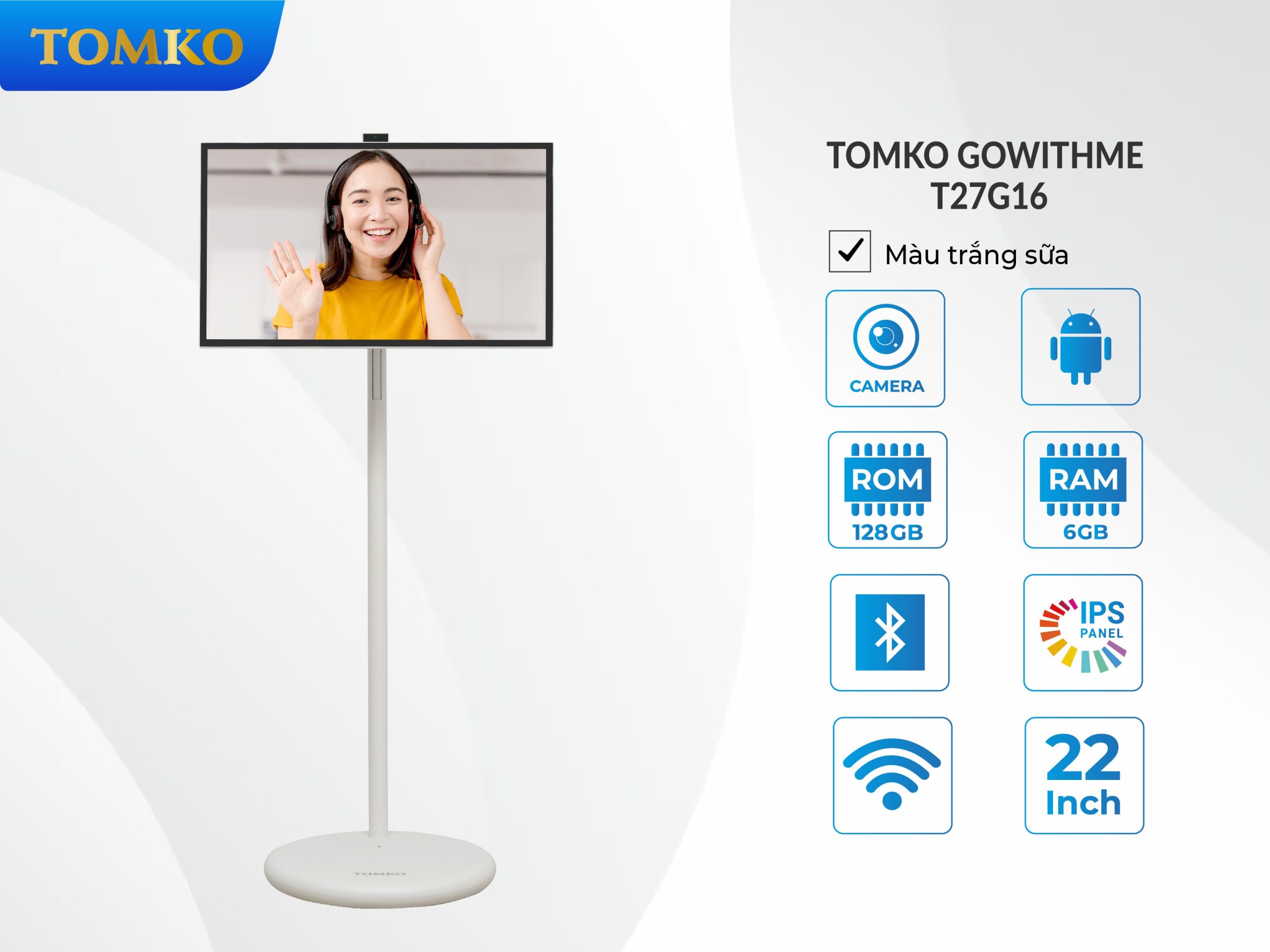 Màn hình di động cảm ứng 27 inch Tomko GoWithMe có camera T27G16 - Ảnh 2