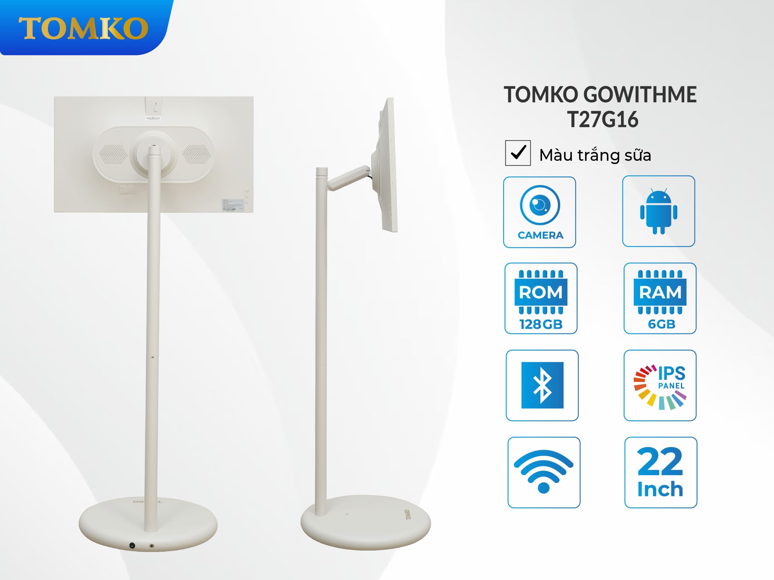 Màn hình di động cảm ứng 27 inch Tomko GoWithMe có camera T27G16 - Ảnh 4