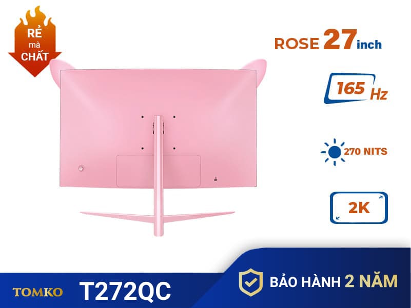 Màn máy tính Tomko 27″ cong Hồng 2K 165Hz T272QC ROSE - Ảnh 4