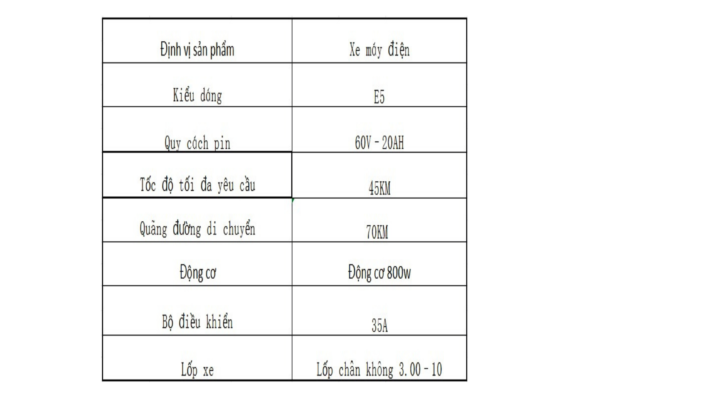 Xe m&aacute;y điện E5